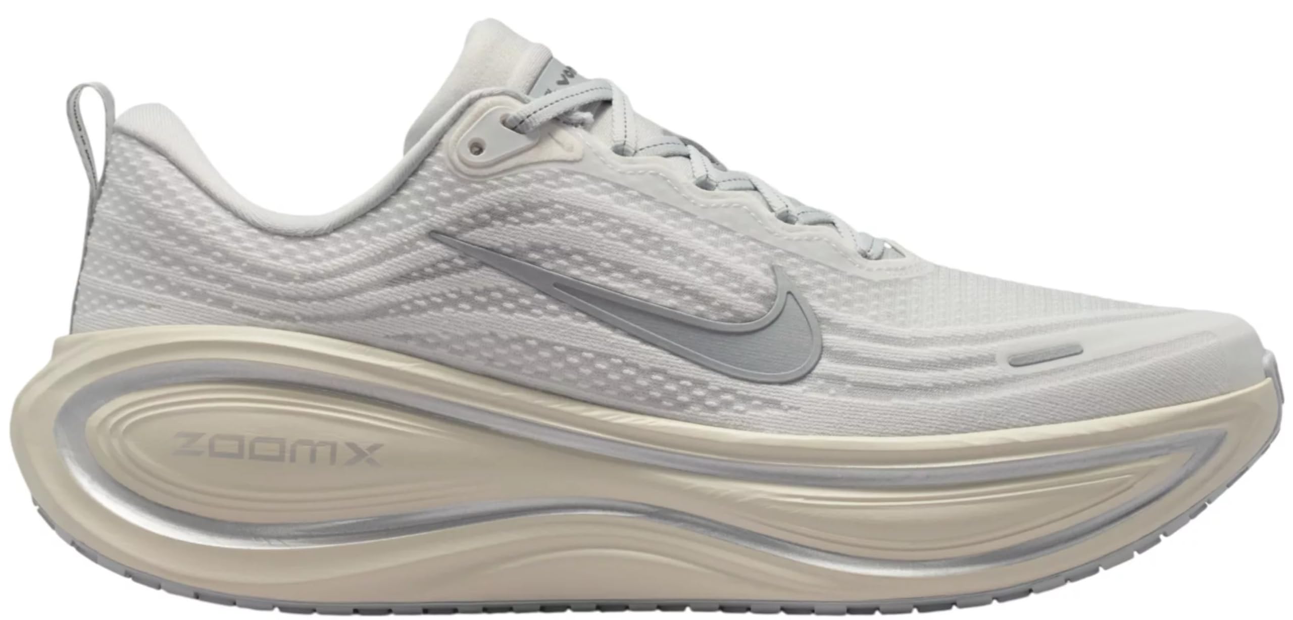 Vomero Plus in Platinum tint, Refleect Silver, Grey Fog, Iron Grey and Metallic Silver