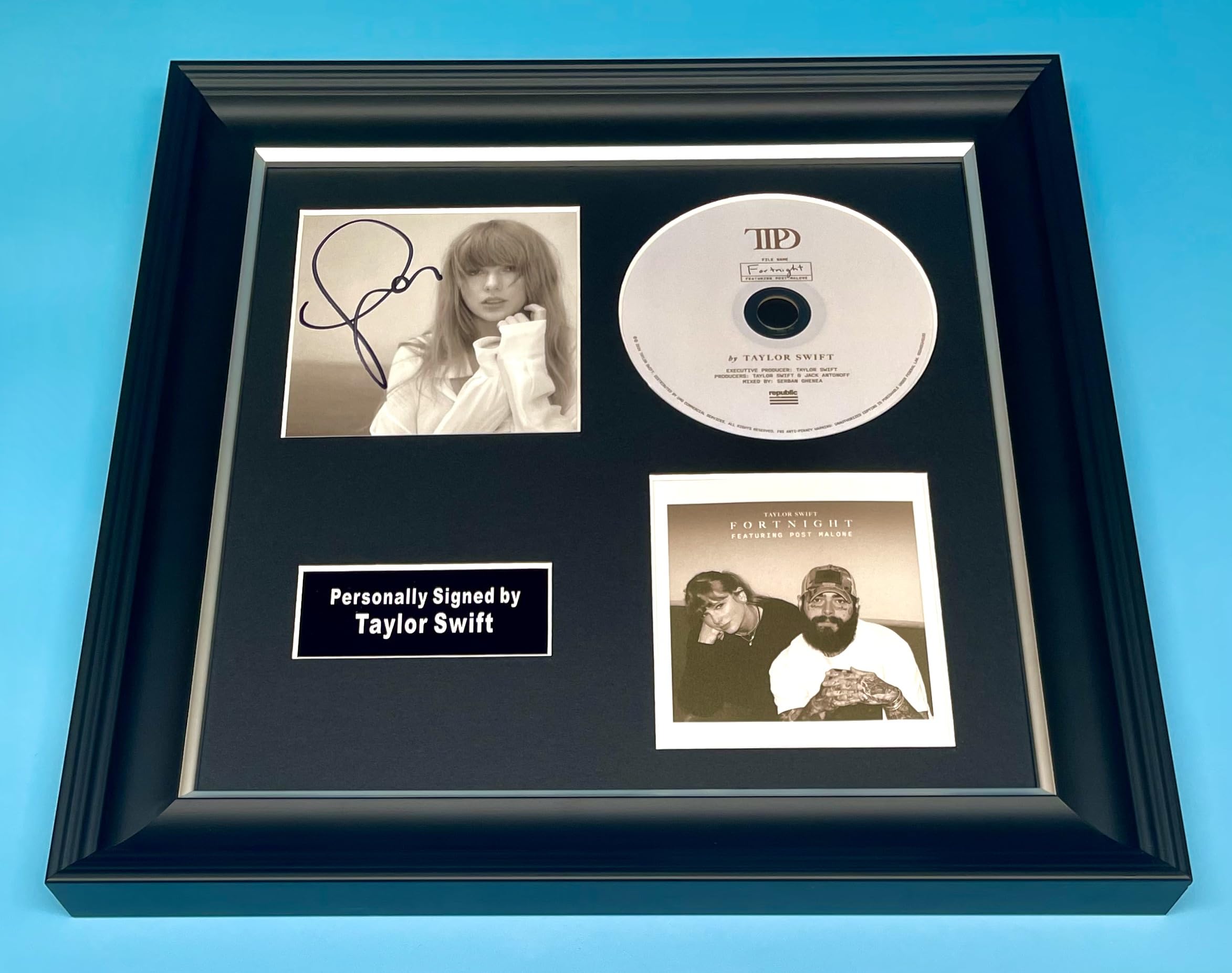 Swift Signed Photo & CD In Luxury Handmade Wooden Frame & AFTAL
