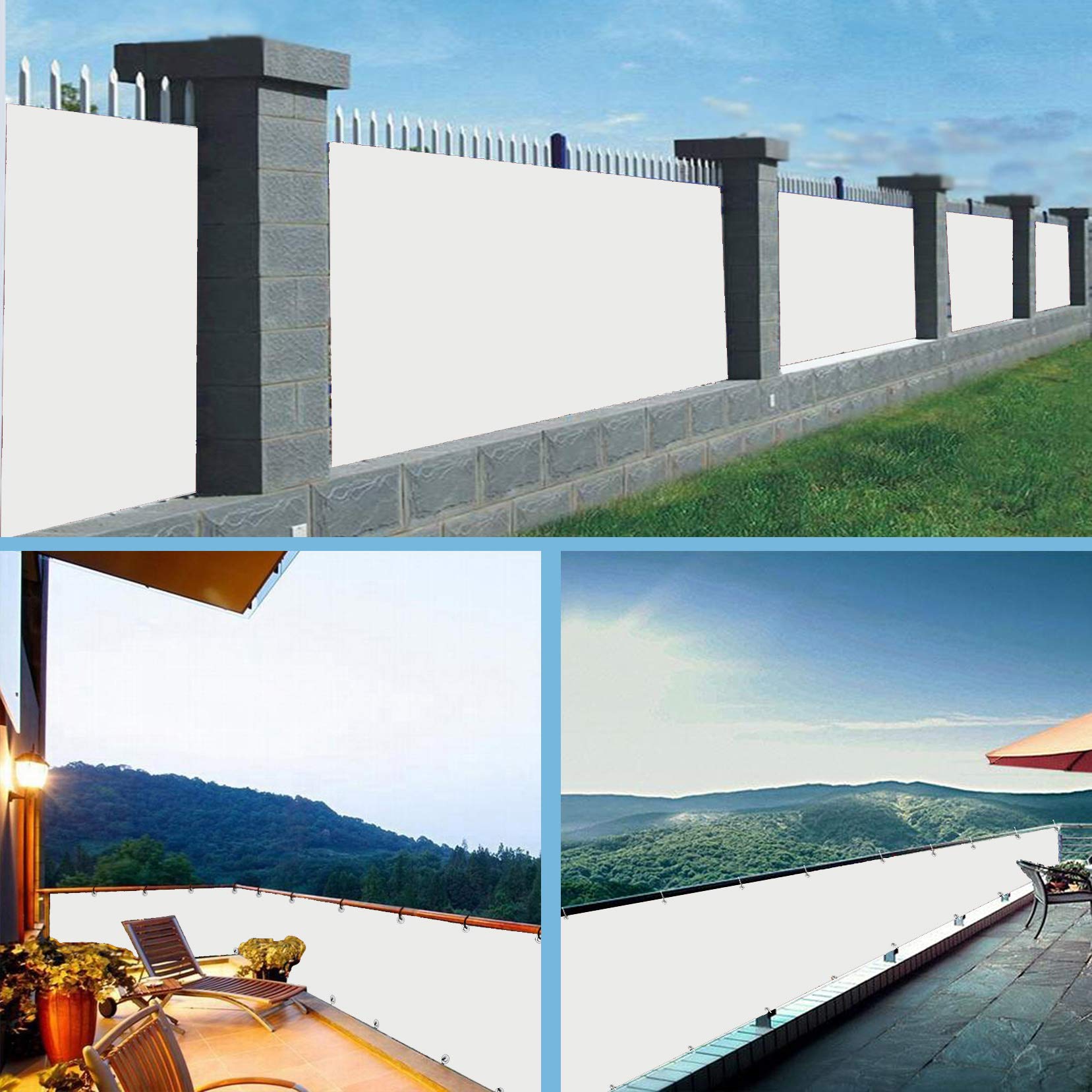 Su geçirmez balkon gizlilik perdesi özel ölçü
