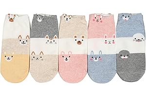 Customonaco Women's Funny Animal Novelty Fashion Casual Cotton Ankle Socks