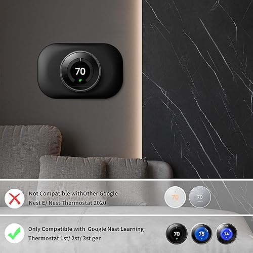 Miniatura 3 de Compatible con termostato Google Nest 123 cubierta de placa de pared, kit de molduras de termostato Petrichor Nest, hecho para termostato Google