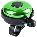 Xthuge Classic Bike Bell, Aluminum Bicycle Bell, Loud Crisp Clear Sound Bicycle Bike Bell for Adults Kids(Green-Right Hand Use)