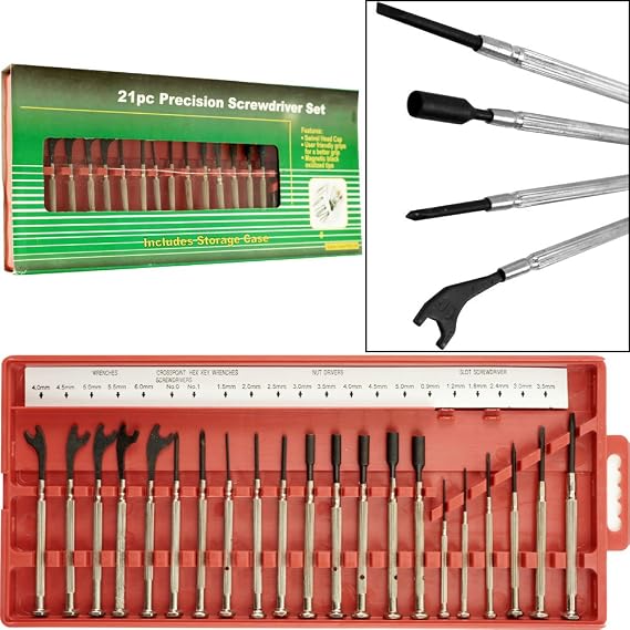 Stalwart Precision Screwdriver Set with Carry Case, 21-Piece