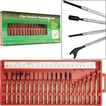 Stalwart Precision Screwdriver Set with Carry Case, 21-Piece