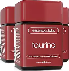 03 POTES DA TAURINA COM 1000mg POR DOSE - FÓRMULA AVANÇADA - 60 CÁPSULAS