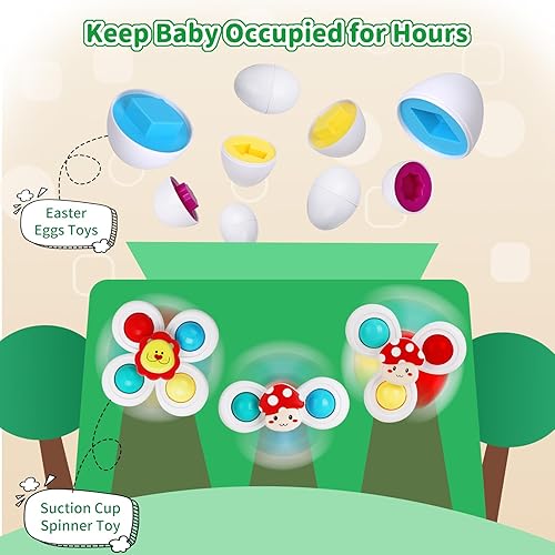 Miniatura 4 de Dulsaera Juguetes 6 en 1 para bebés de 6 a 12 meses, juguetes sensoriales para niños pequeños de 1 a 3, juguetes Montessori para 1 año, juguetes