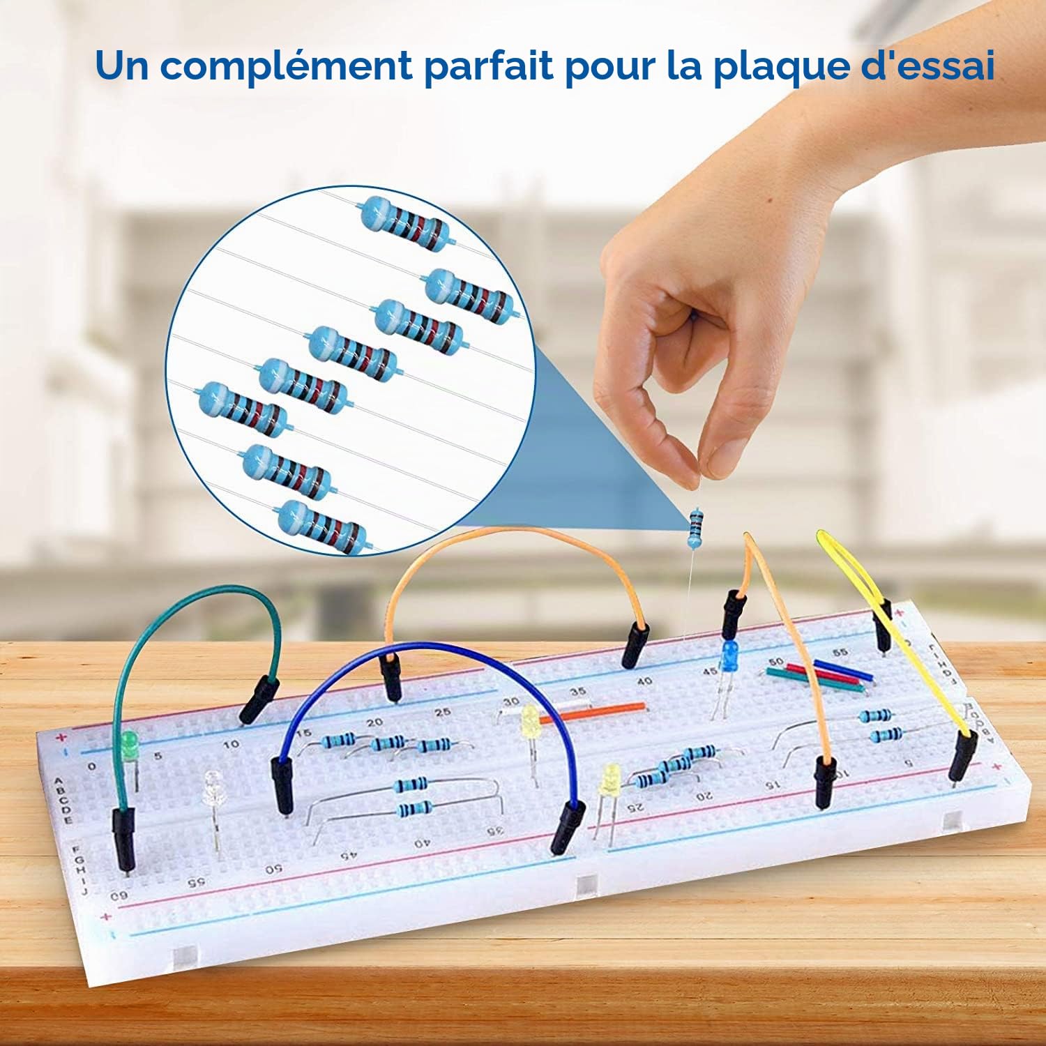 Kit de résistance ARCELI 2600 pièces 130 valeurs, 1% de résistances variées Assortiment de résistances à film métallique avec 1 Ohm-3M Ohm 1 / 4W avec boîte de rangement pour projets et expériences