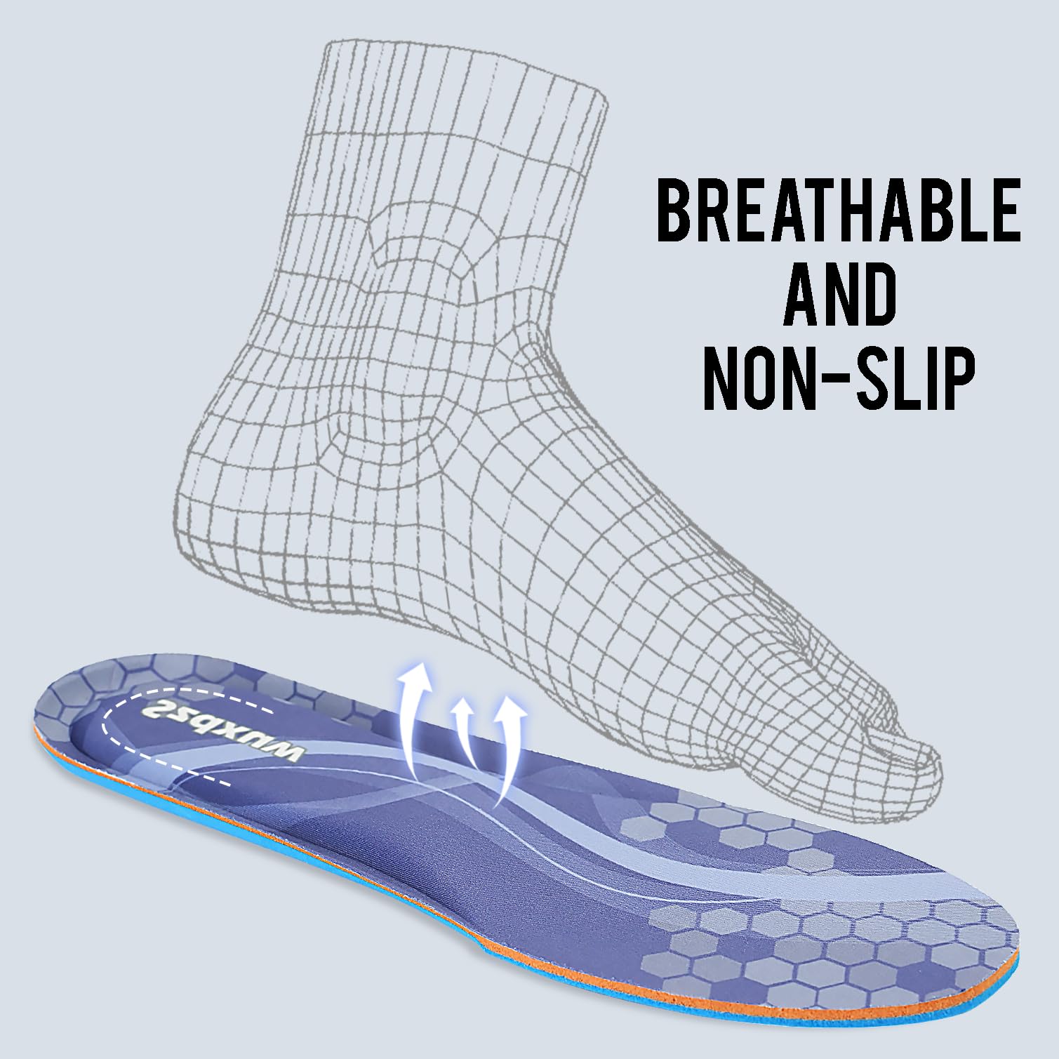 Szdxuw 2 paia Solette in Memory Foam Donna Uomo - Inserti per Scarpe Regolabile alla Misura Comfort Traspirante, Inserti Per Scarpe Da Ginnastica, Lavoro, Sportive E Stivali, Blu Navy Uomo