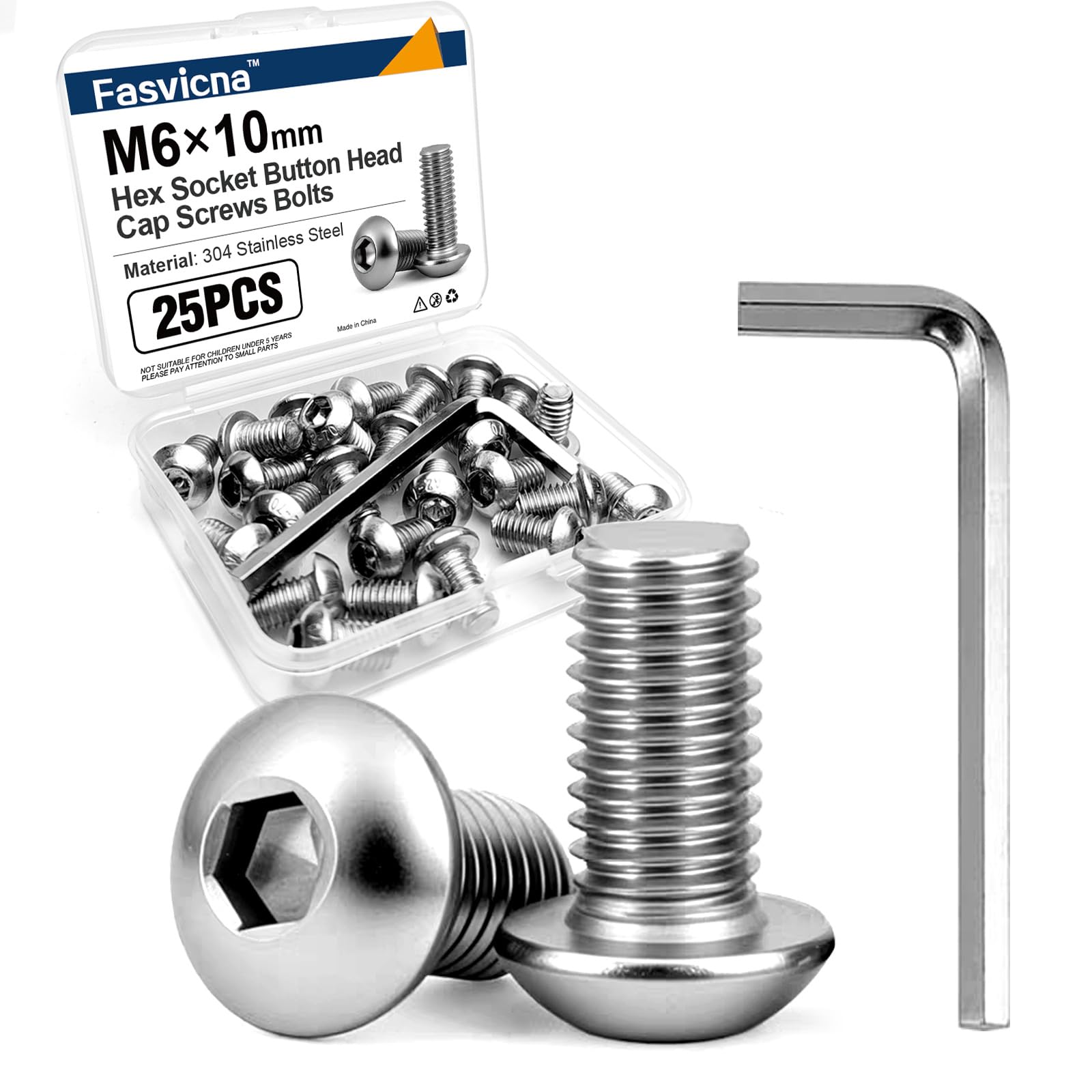 Stainless Steel Socket Head Screws - 35 Pack M5x20 -11