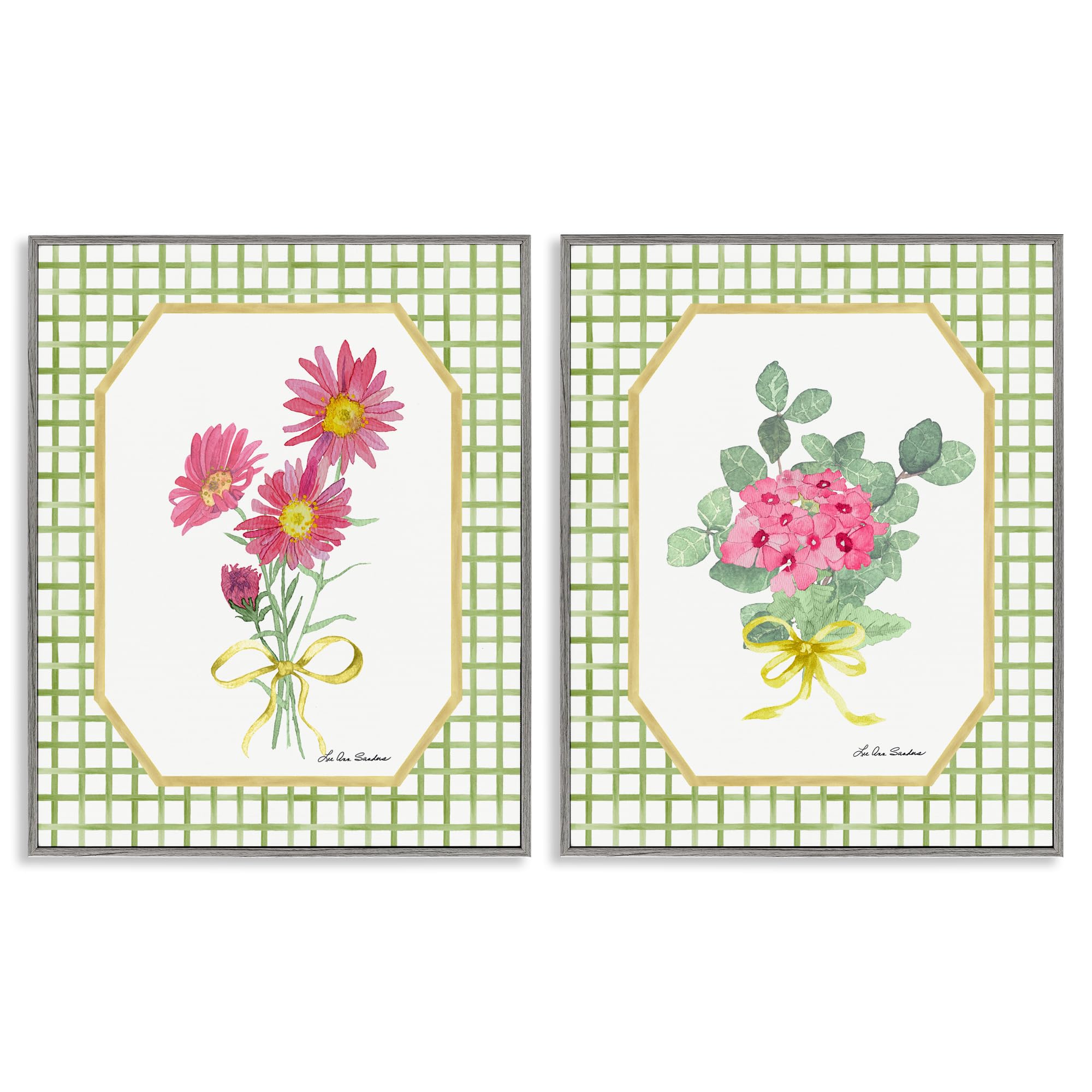 Lot de 2 giclées encadrées Cottage Botanical Story Stupell Industries Lee Ann Sanders