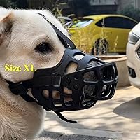 Vista 2 de Bozales para mascotas, bozales de silicona para perros grandes, labrador, pastor alemán, doberman, protege la boca de los perros