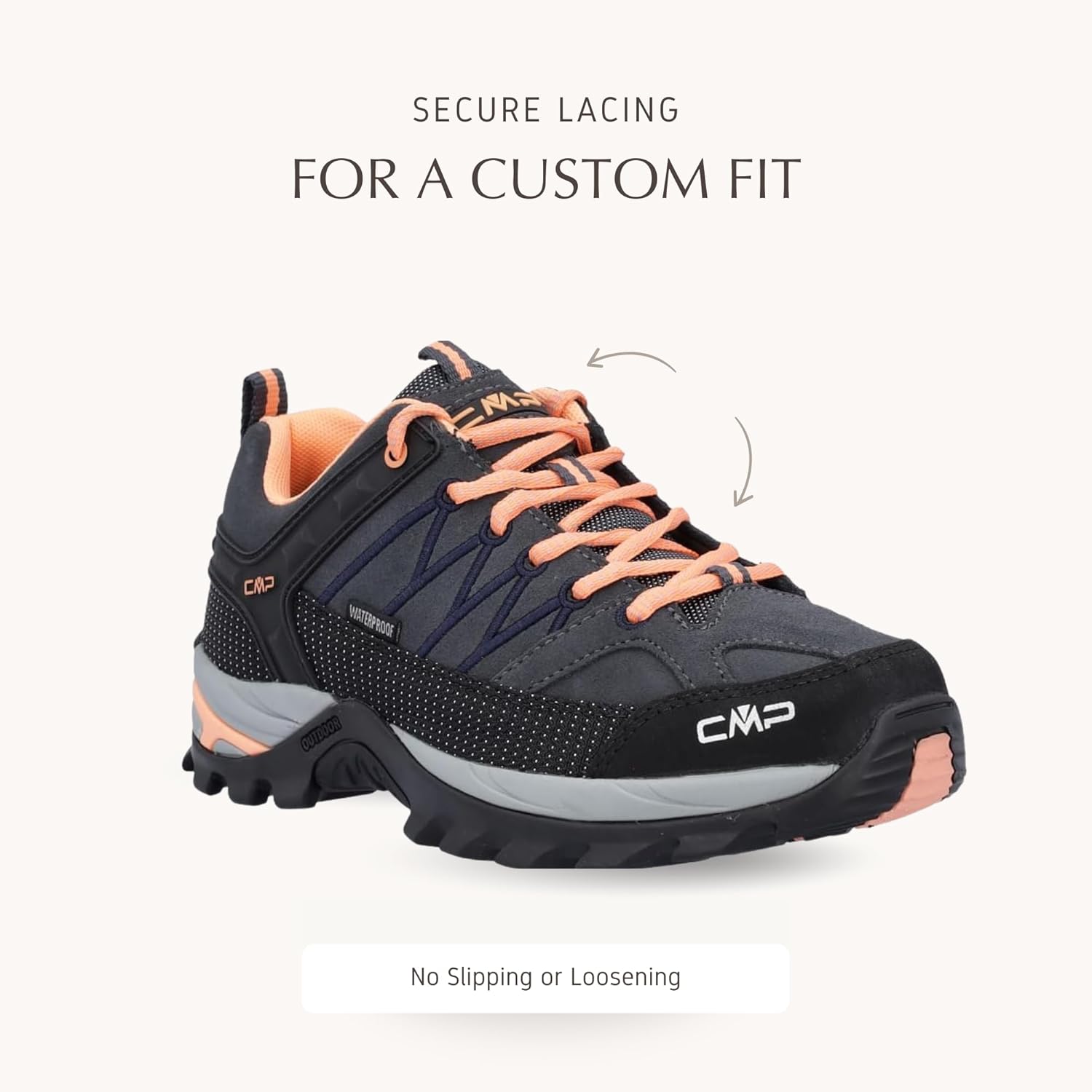 CMP Rigel Women’s Low Waterproof Hiking Shoes – Suede Trail Shoes with Supportive Fit & All-Terrain FullOn Grip Sole - Image 6