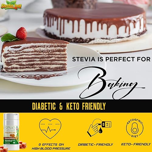 Miniatura 7 de Stevia Intl Caramelo delicioso en polvo. Extracto edulcorante orgánico de stevia. Batidora de stevia pura y naturalmente dulce. Gran sabor, sin