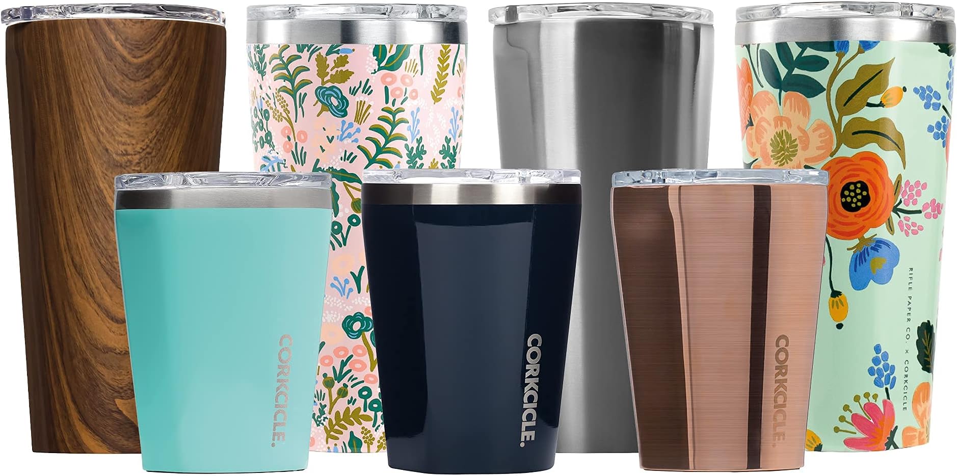 Corkcicle x Rifle Paper Co. Stemless Insulated Wine Glass