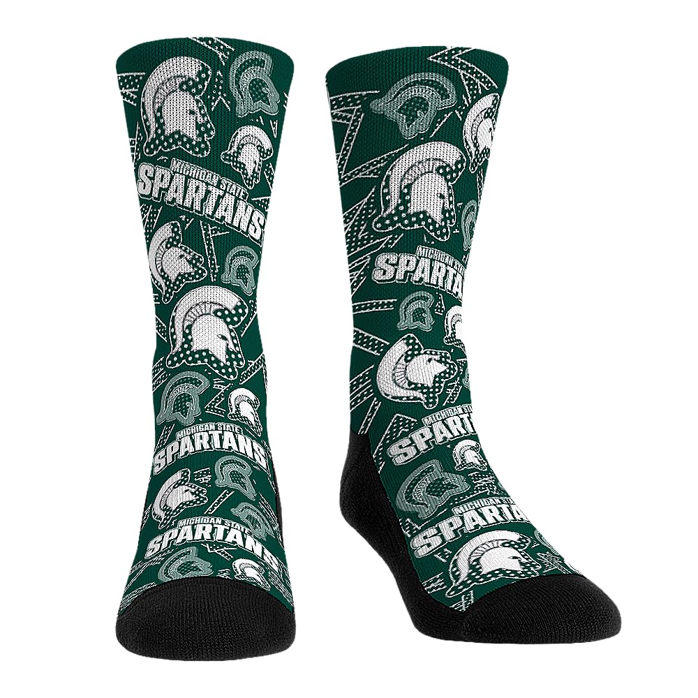 Rock 'Em NCAA Michigan State Spartans - Microdot All Over Socks (L-XL)