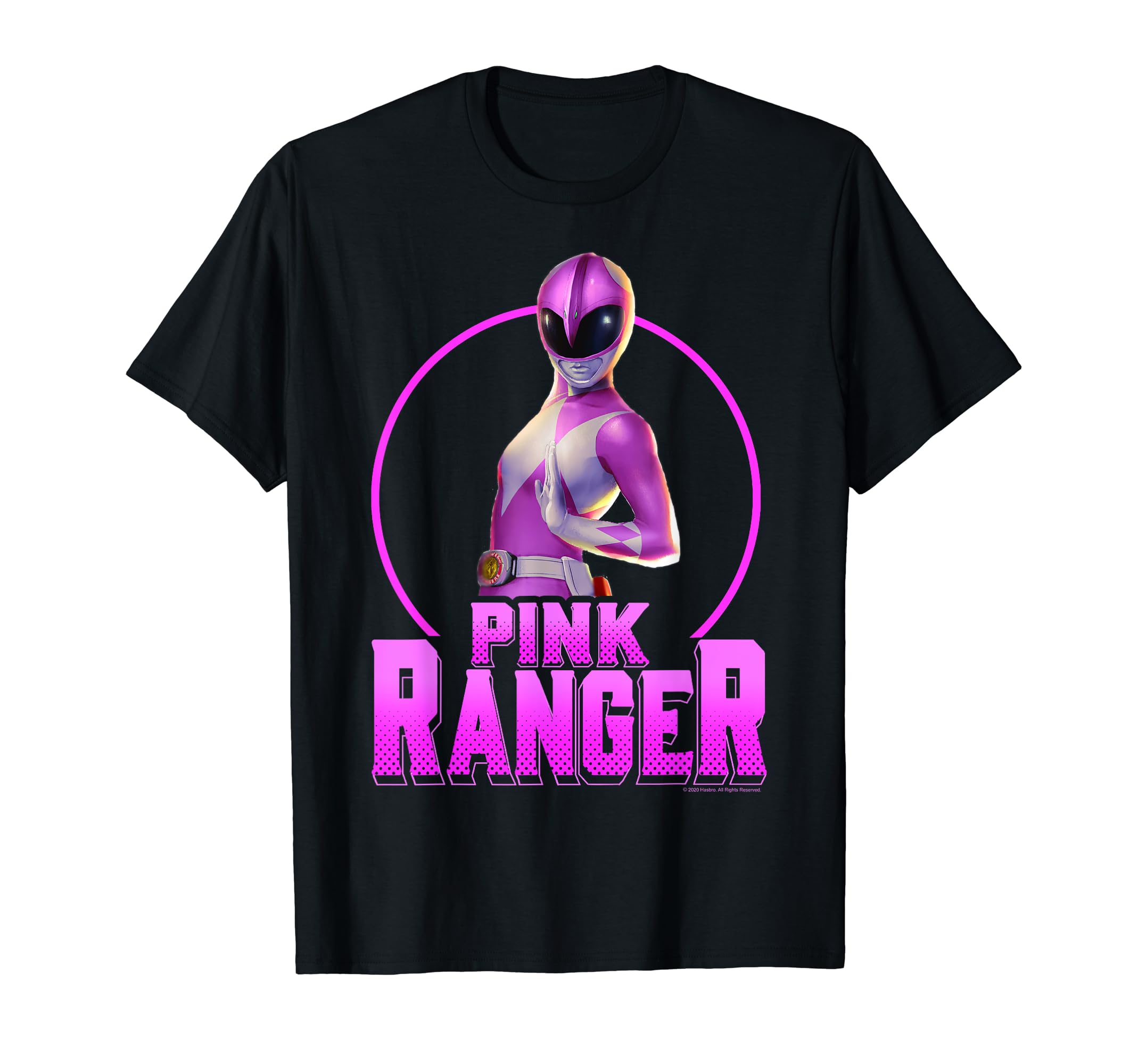 Snapklik.com : Pink Ranger Karate Action Circle Portrait T-Shirt