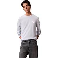 Calvin Klein Uomo Maglietta Maniche Corte Waffle Badge Tee con Scollo Rotondo