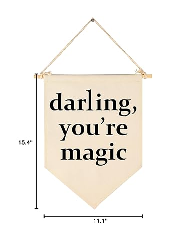 Miniatura 7 de Darling You're Magic - Bandera colgante de lona para pared, regalo para guardería, bebé, niños, niñas, niños, adolescentes, dormitorio, sala de