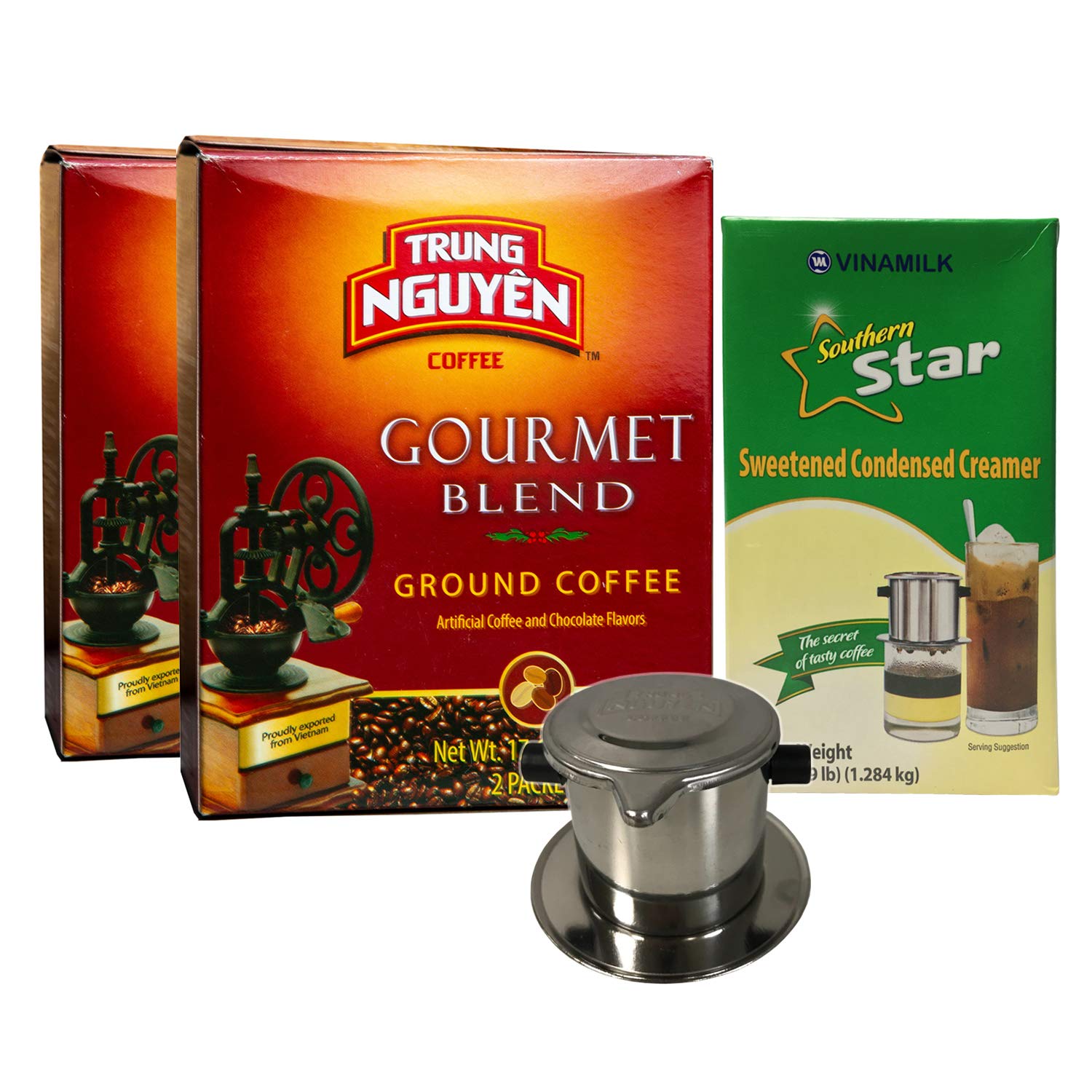 Buy Vietnamese Coffee Pour Over Set 3 Pcs. 2 Pack Trung Nguyen