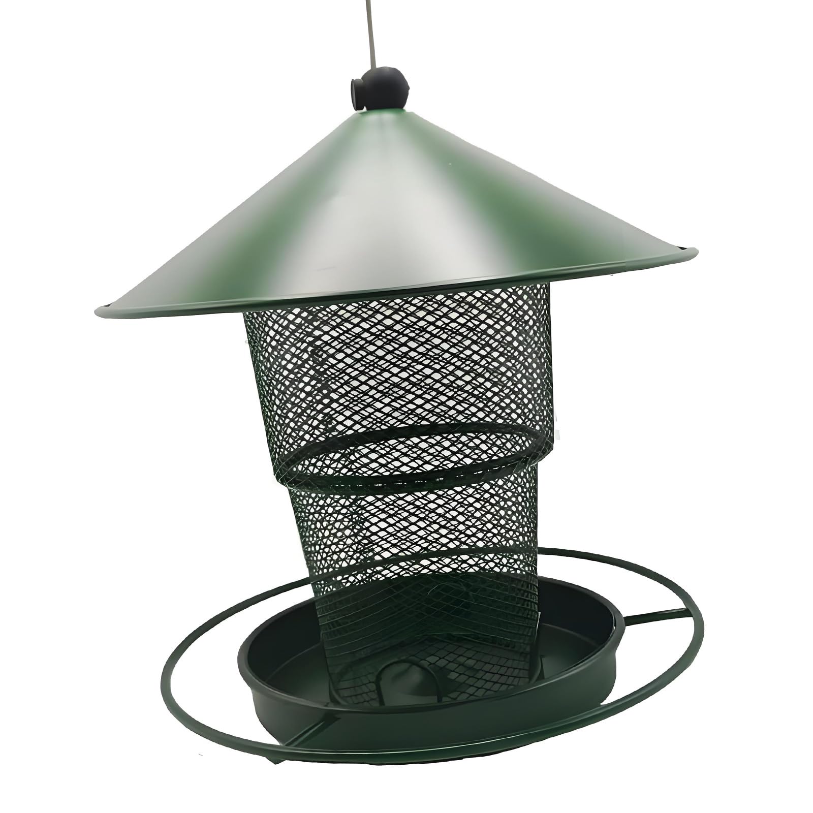 Mangeoire à oiseaux verte pour observer la nature depuis votre terrasse