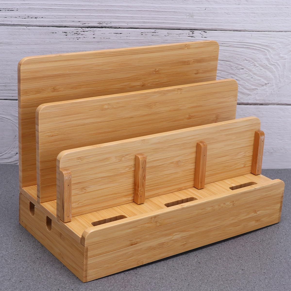 Abaodam Stazione Ricarica in Bambù per Cellulari e Tablet, Organizer