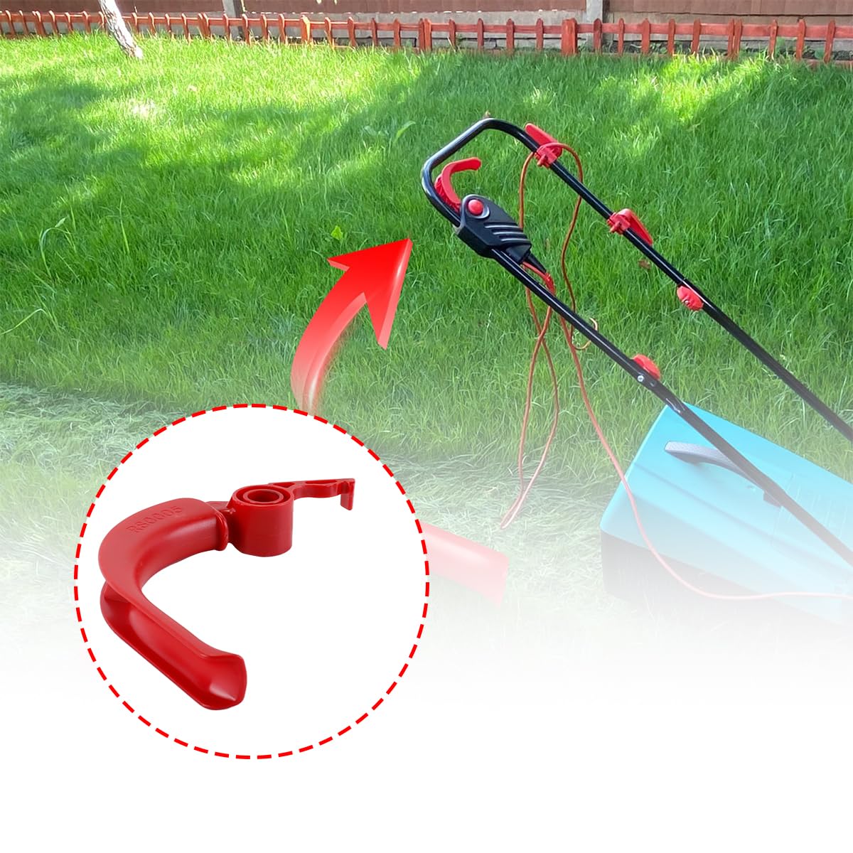 2 pezzi Maniglia leva di posizionamento rossa compatibile con Rotak 320 340 32 34 36 37 F016L66238 3600H81A72