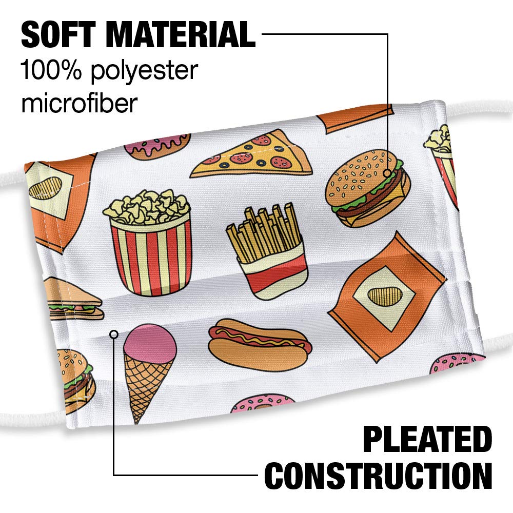 Popfunk Kids Snack Time Pattern 1-Ply Reusable Face Mask Covering