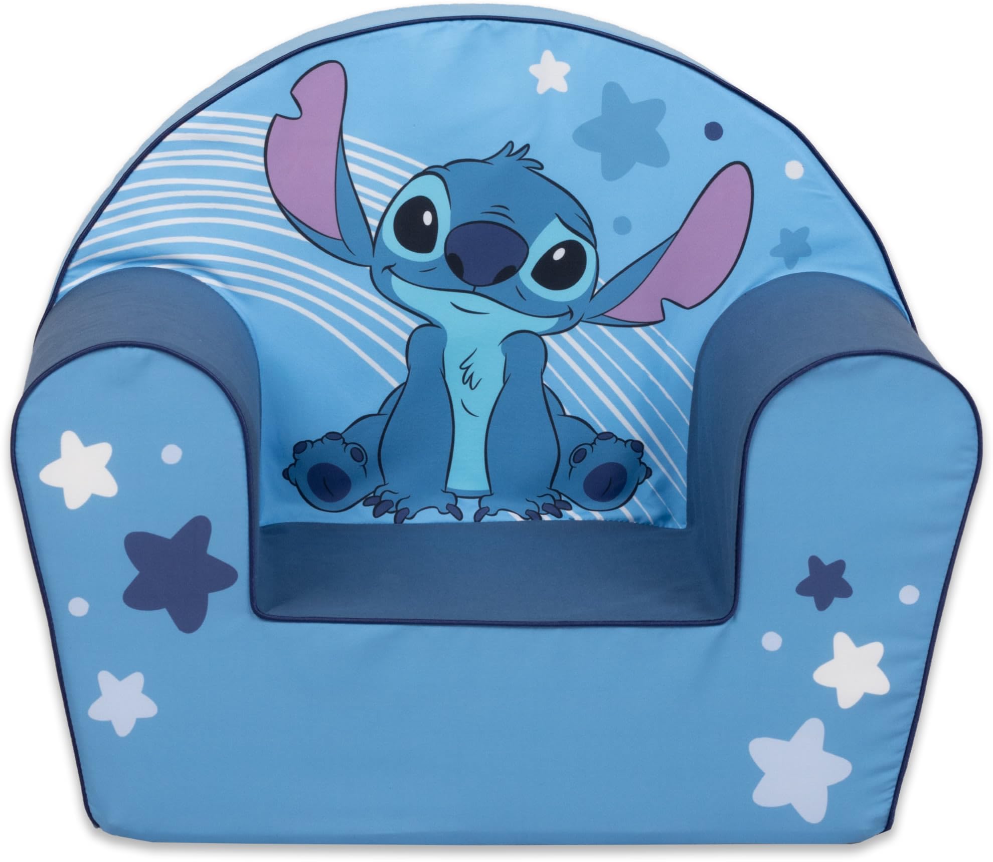 Disney Stitch – Fauteuil Enfant en Mousse, Confort Premium, Dossier Stable Anti-pli, Anti-basculement, Léger – Fabriqué en UE