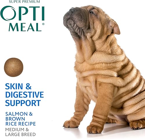 Miniatura 4 de OPtimeal Alimento para perros con piel sensible y estómago, orgullosamente ucraniano, sabrosa receta seca con soporte para la piel y la digestión,