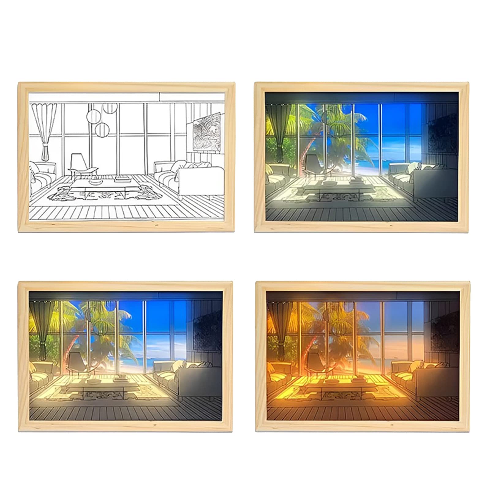 LEDピクチャーフレーム[1522]光る 壁掛けフレーム