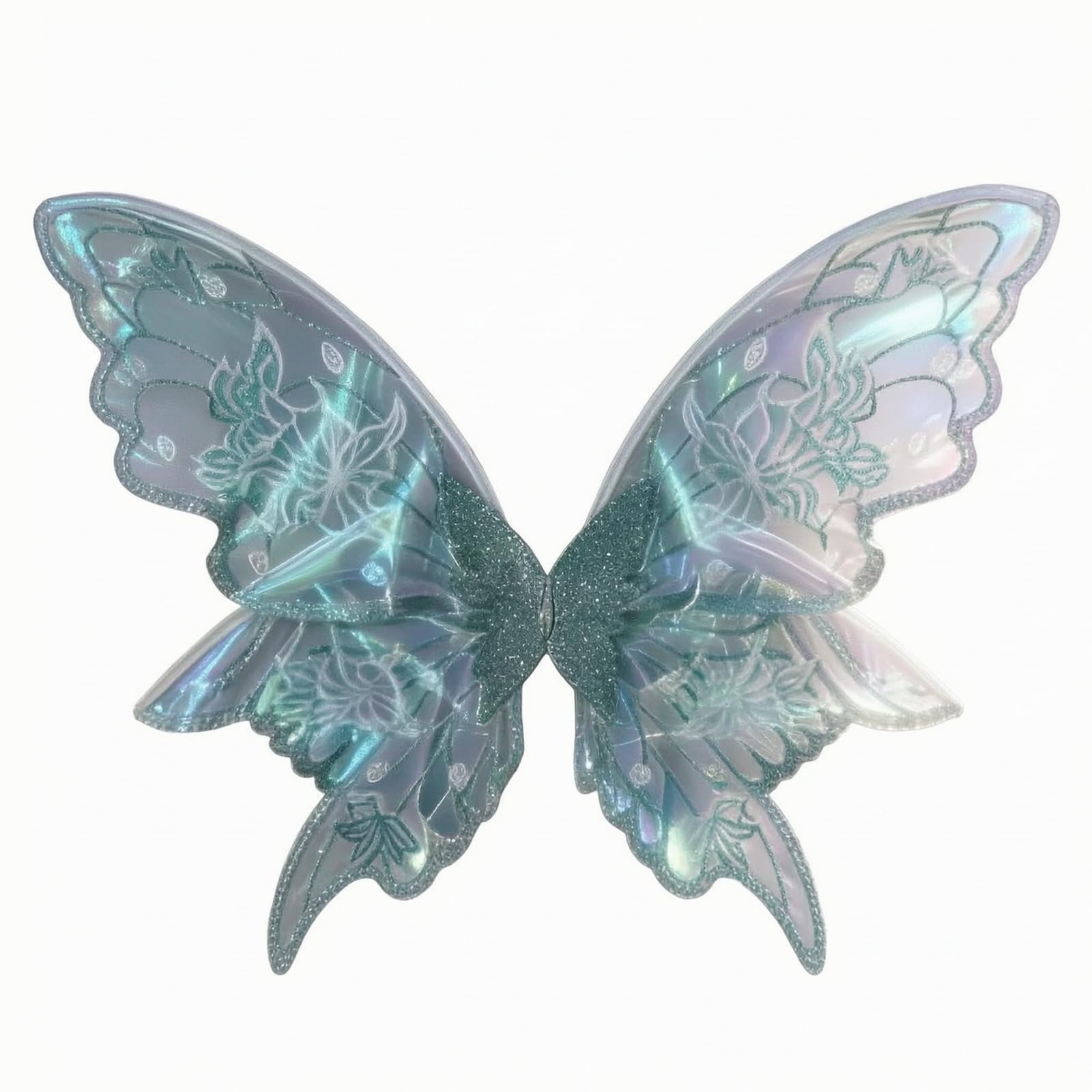 Plumas Hada con Brillantina Brillante | policromático, Plumas Princesa con, Translúcido,