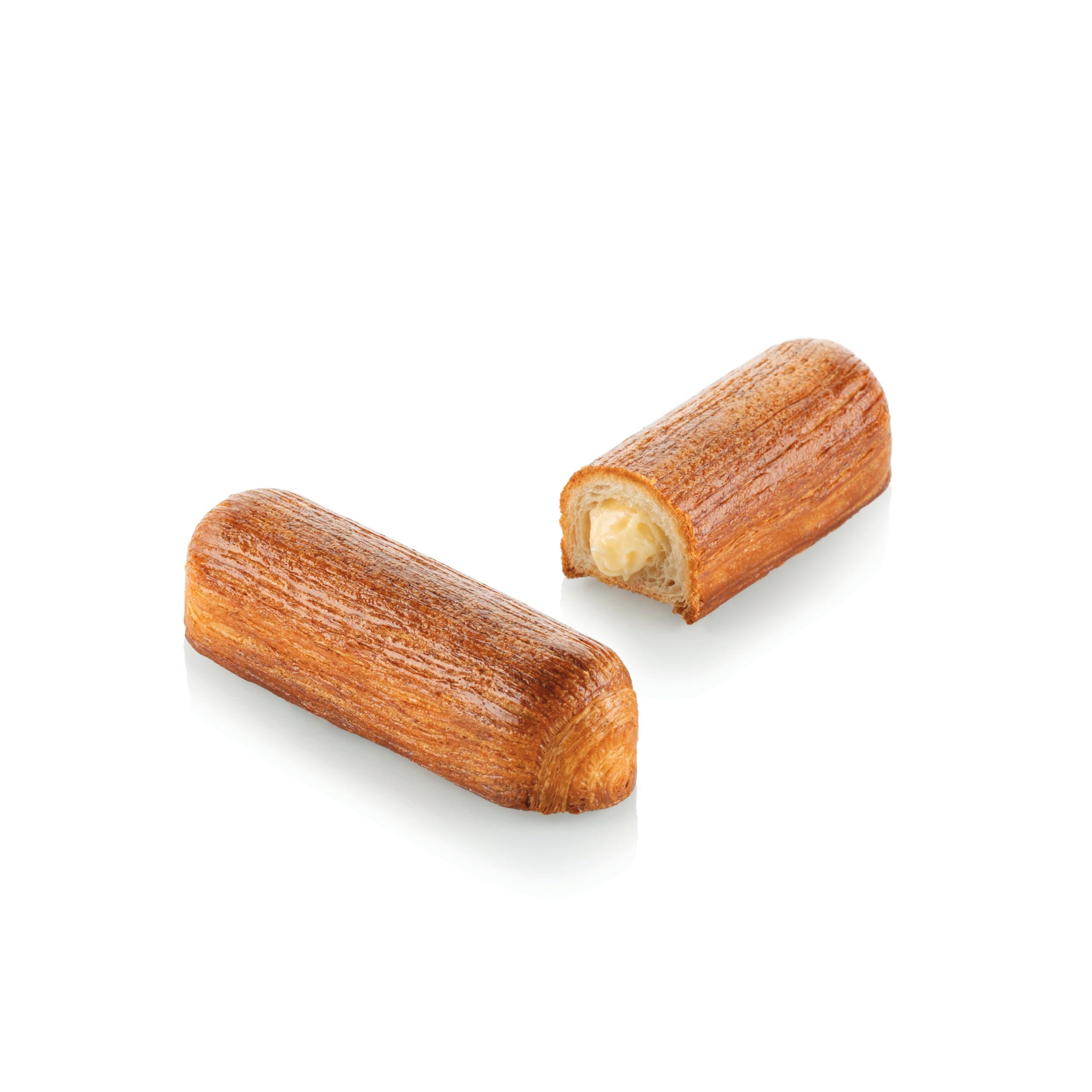Silikomart Stampi in TplusX per Lievitati e Sfogliati a Forma di Eclair con Fori e Supporti 130x40 h 35 mm - 144 ml - Accessori Professionali Pasticceria - Stampini Monoporzione per Dolci Forno da 24