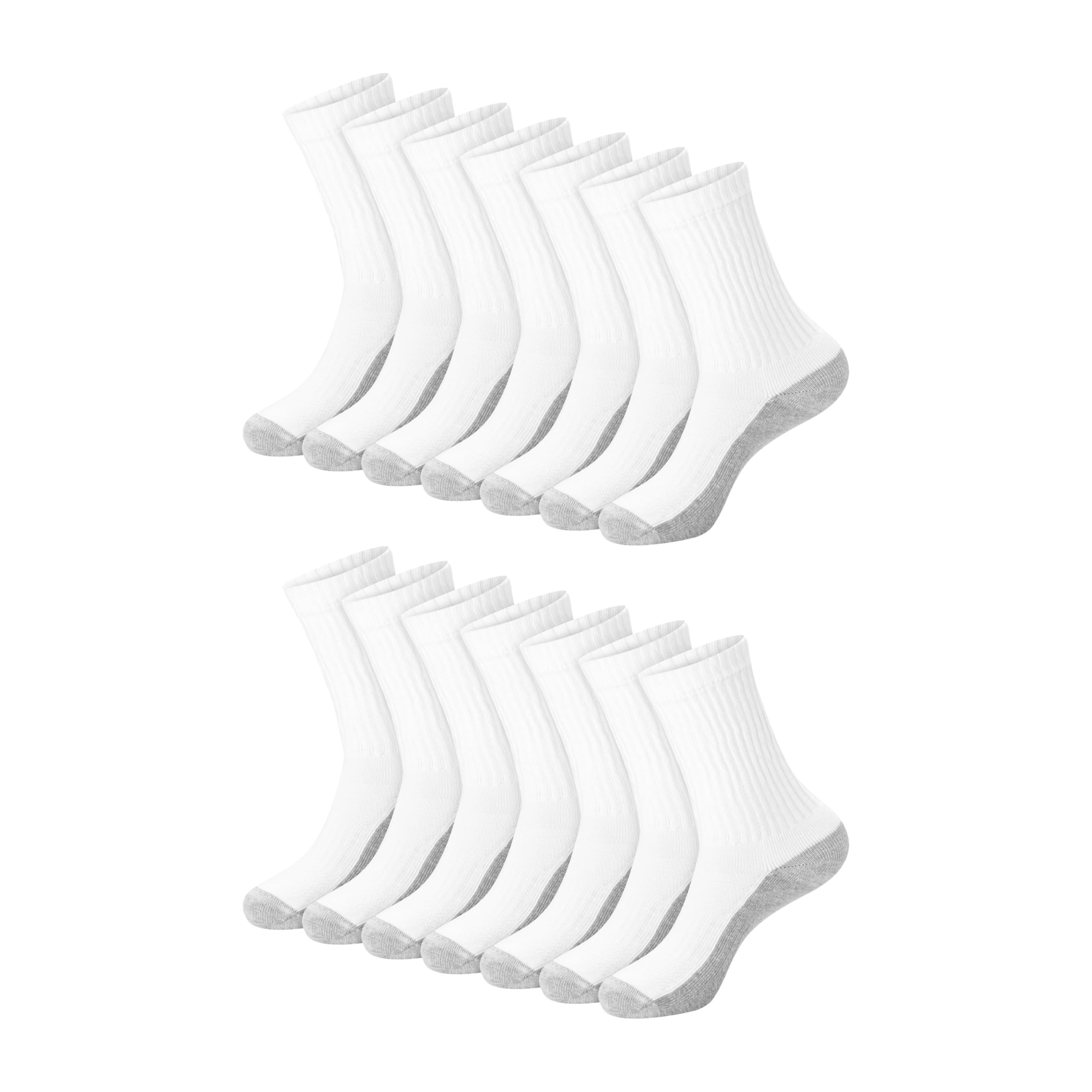mens Crew Socks Pack, 6-pair Pack, X-temp Moisture-wicking Cushioned Odor Guard Men's Socks With Arch Support-image-1
