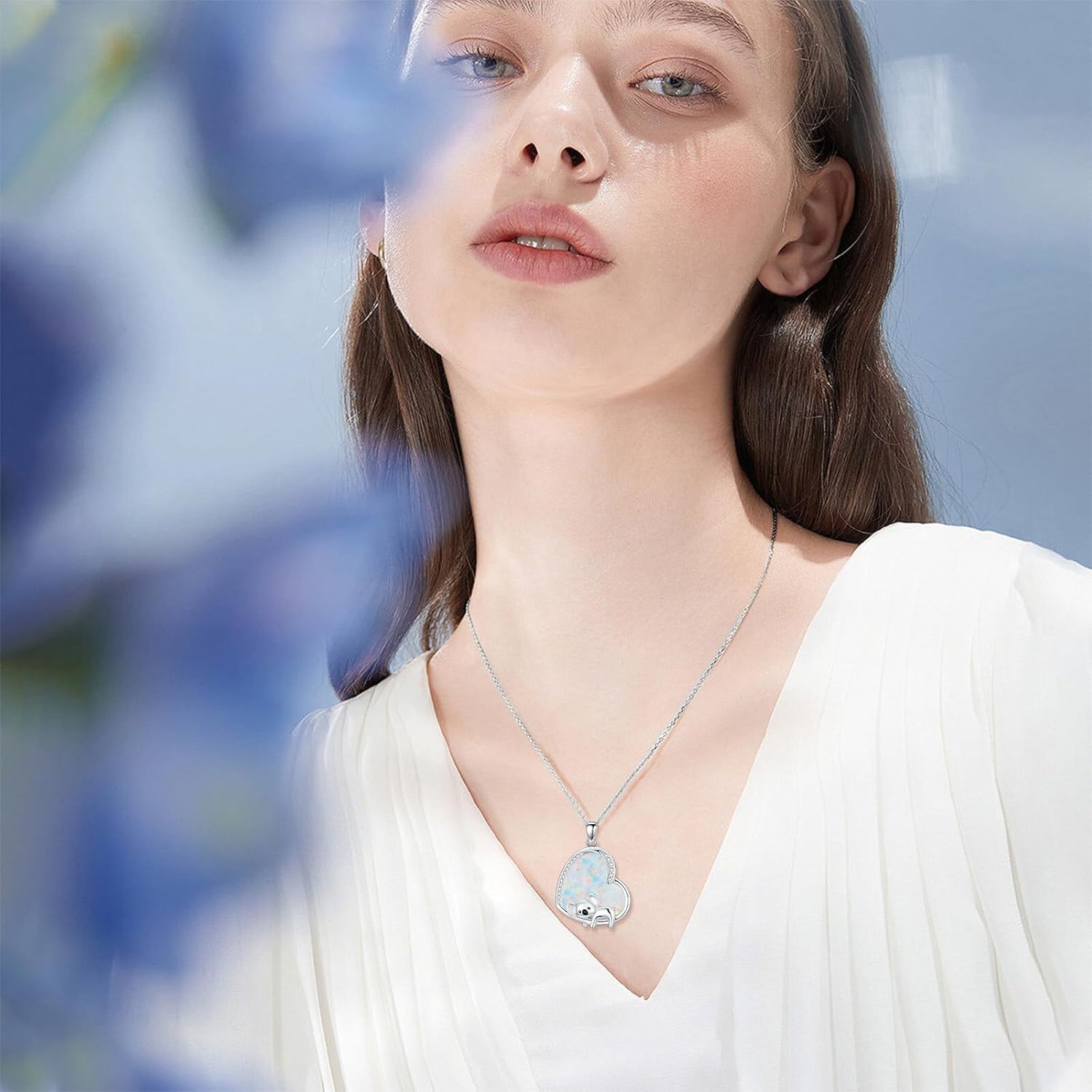 Butterlfy/Dragonfly/Bee/Hummingbird/Ladybug necklace for Women Sterling Silver Turquoise Pendant necklace Jewelry Christmas Gifts for Women - Image 4