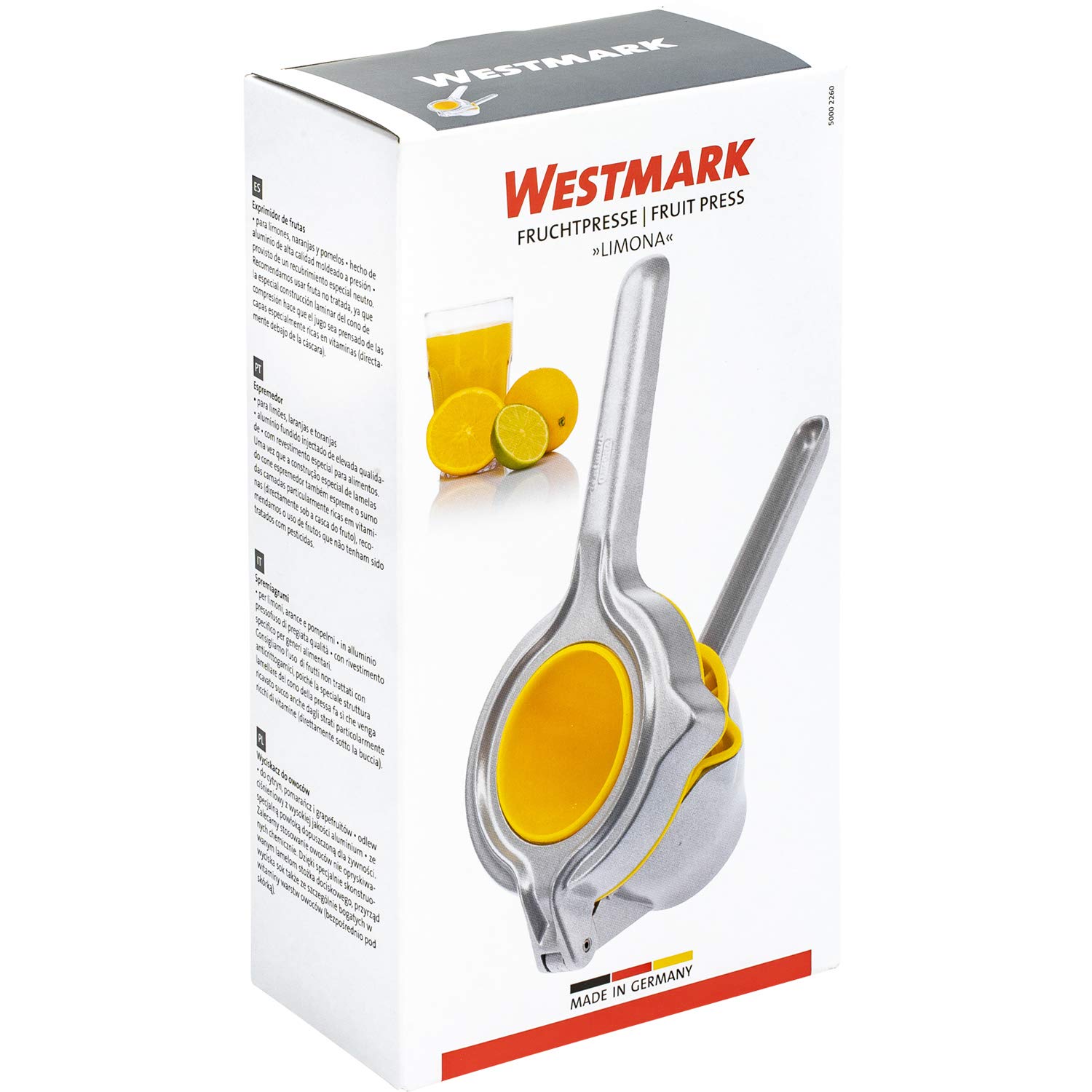 Westmark Exprimidor de zumo aluminio plástico apto para alimentos plateado amarillo