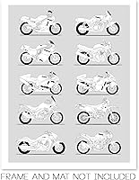 Vista 2 de Idea Network Póster hecho a mano compatible con Suzuki Motorcycle Print Best Suzuki Motorbikes History and Evolution of Suzuki Generations for