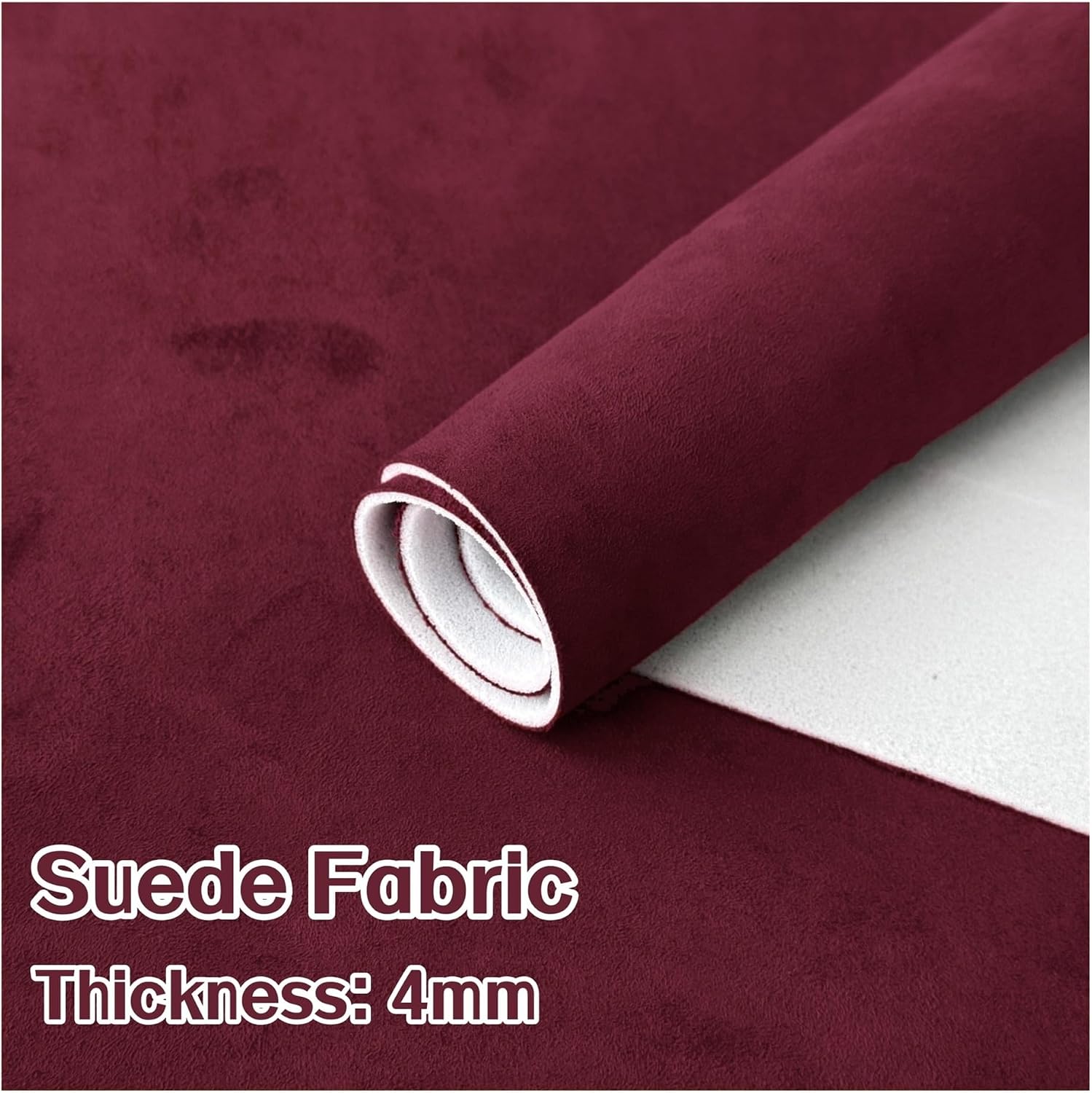 Suede Car Headliner Fabric with Foam Backed Auto Roof Ceiling Repair Replacement Material for Car Interior Refurbishment(Wine red,200x150cm(fold))