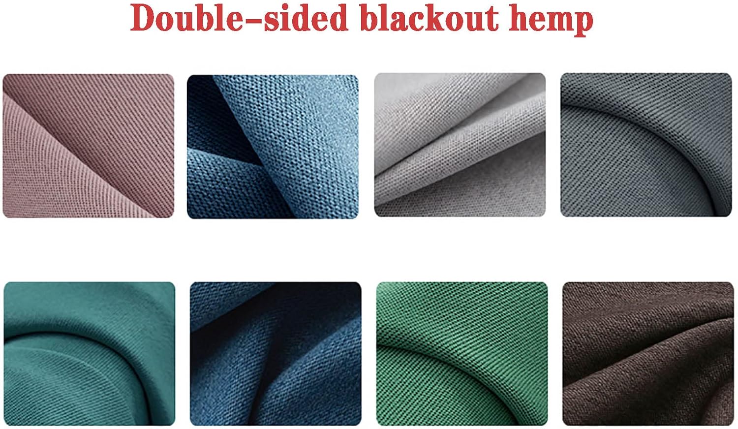 Faux Cotton Hemp Textured Insulated Blackout Curtains Thermal Insulated Noise Reducing Curtains Thickening for Farmhouse Bedroom Living Room Window (W59.1xL78.8in, 15)