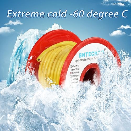 Vista 43 de Bntechgo 18 alambres de silicona suave y flexible, silicona resistente a altas temperaturas, altamente eficiente 18 AWG calibre, 150 hilos