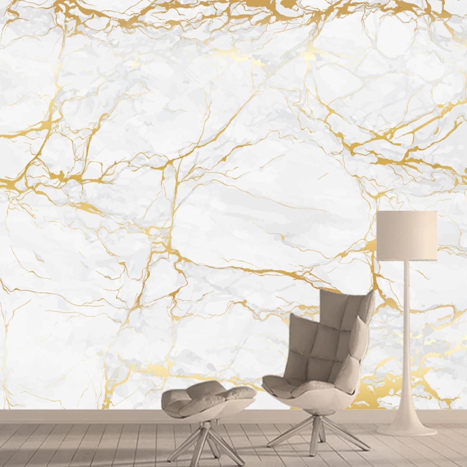 Papier Peint Personnalisé 3D Texture Marbre pour Salon TV