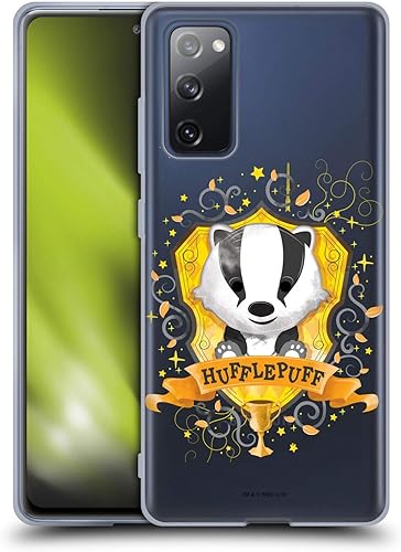 Miniatura 1 de Head Case Designs Funda de gel suave con licencia oficial de Harry Potter Hufflepuff Deathly Hallows II compatible con Samsung Galaxy S20 FE  5G