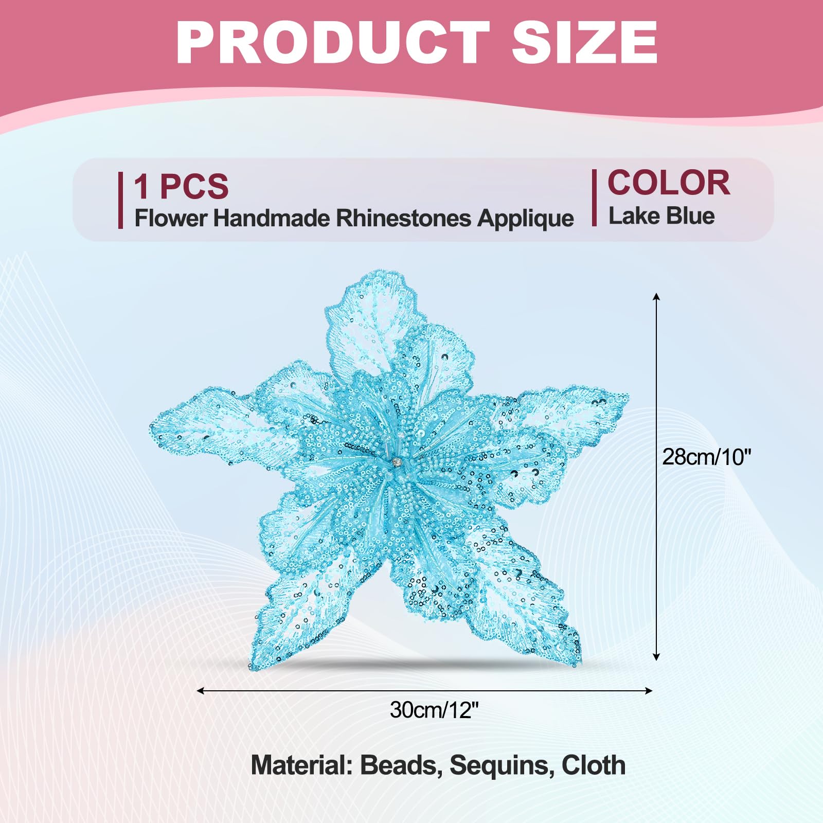 PATIKIL Handmade Rhinestones Applique - Image 2