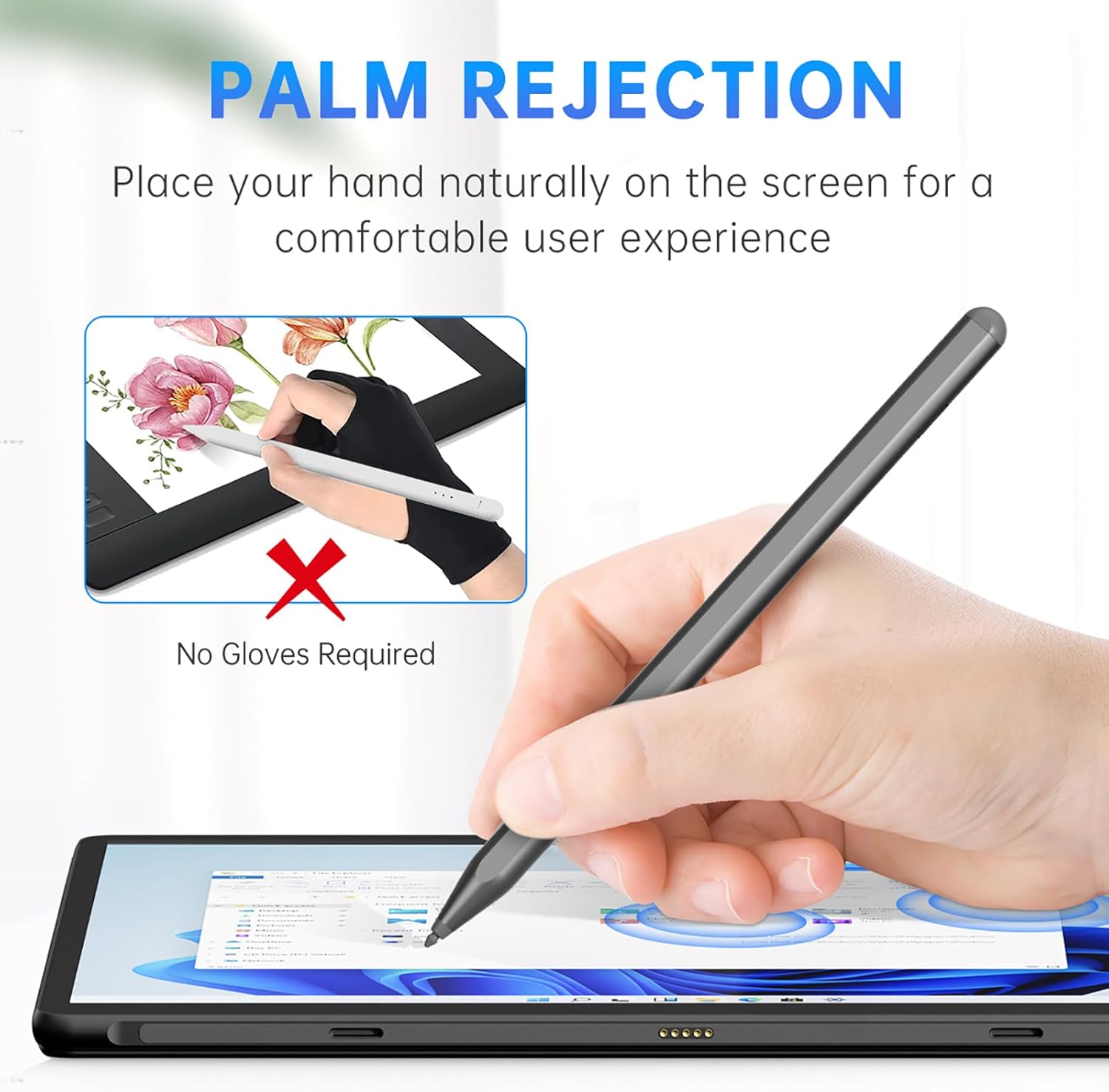 Uogic Stylus Pen F97 Palm Rejection Feature