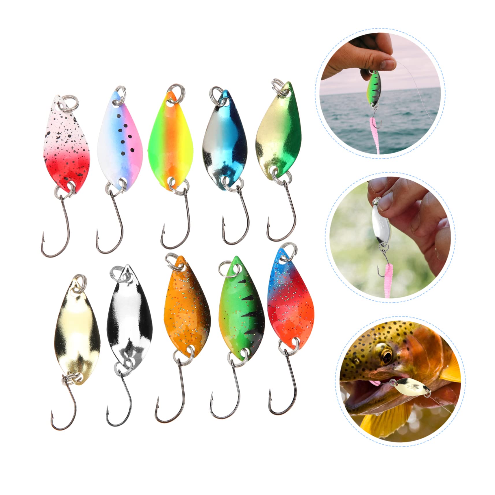 ibasenice Künstliche Angelköder mit Glitzer Blinker Softbaits Wiederverwendbare Angelutensilien für Verschiedene Gewässer und Angelbedingungen
