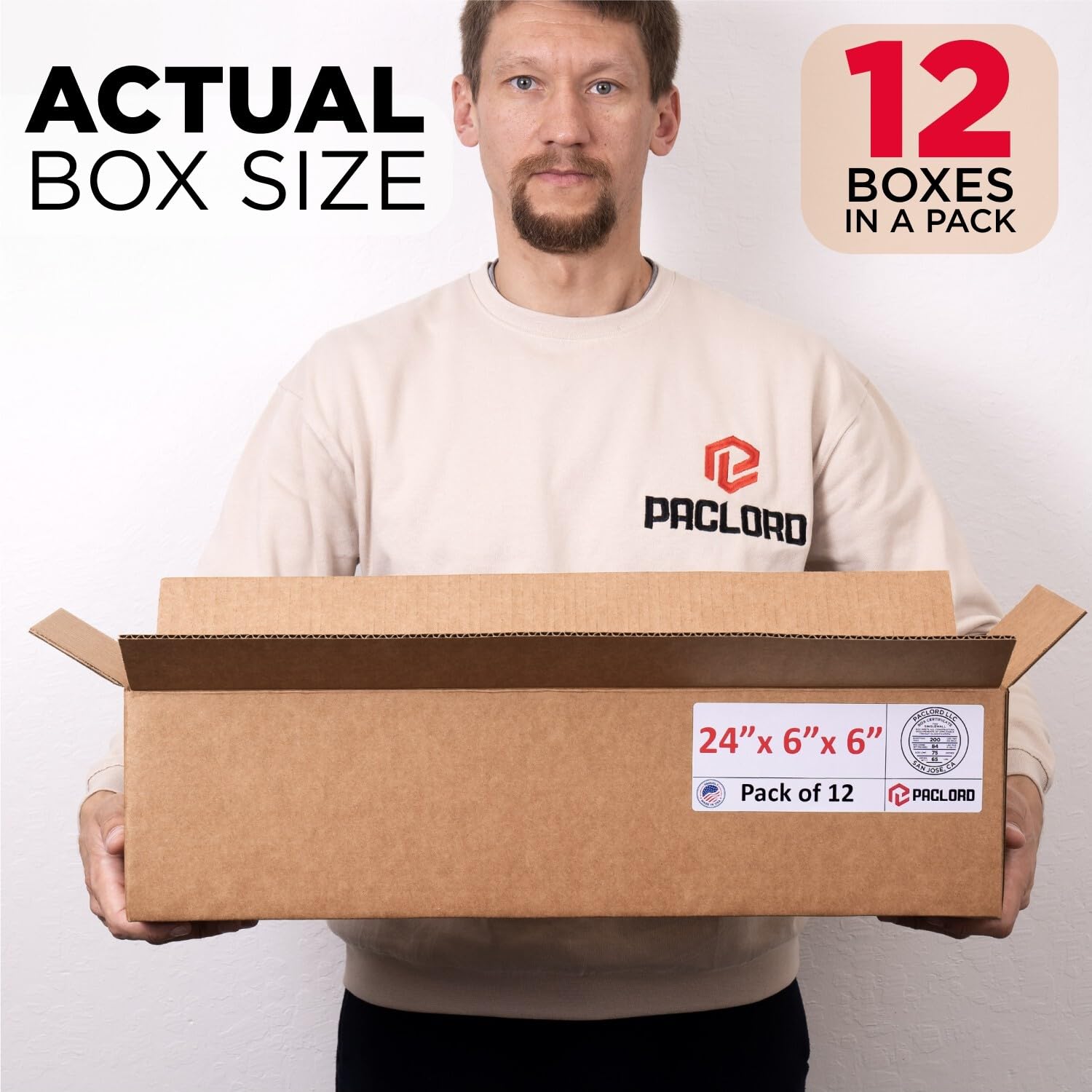 12 sztuk długich pudełek kartonowych 61 cm dł. x 15 cm szer. x 15 cm wys. – pudełka do pakowania wyprodukowane w USA do przeprowadzki, wysyłki lub przechowywania – USPS, UPS, zatwierdzone