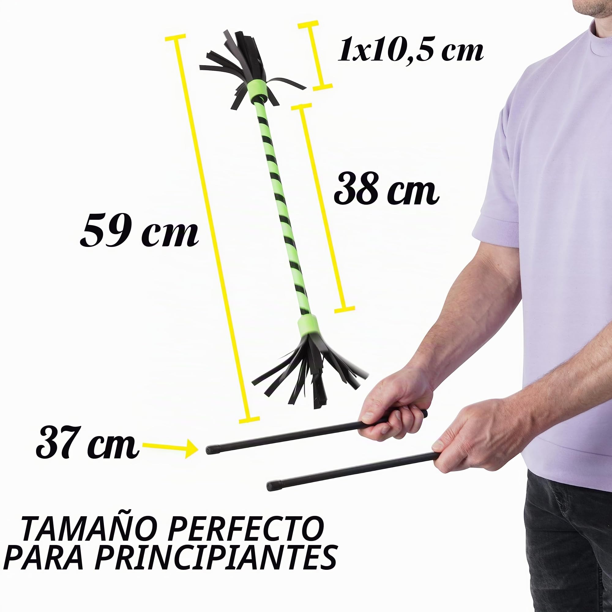 Diabolo Freizeitsport Flowerstick Basic (Verde) Malabares con Palillos Herramientas de Malabares para Principiantes