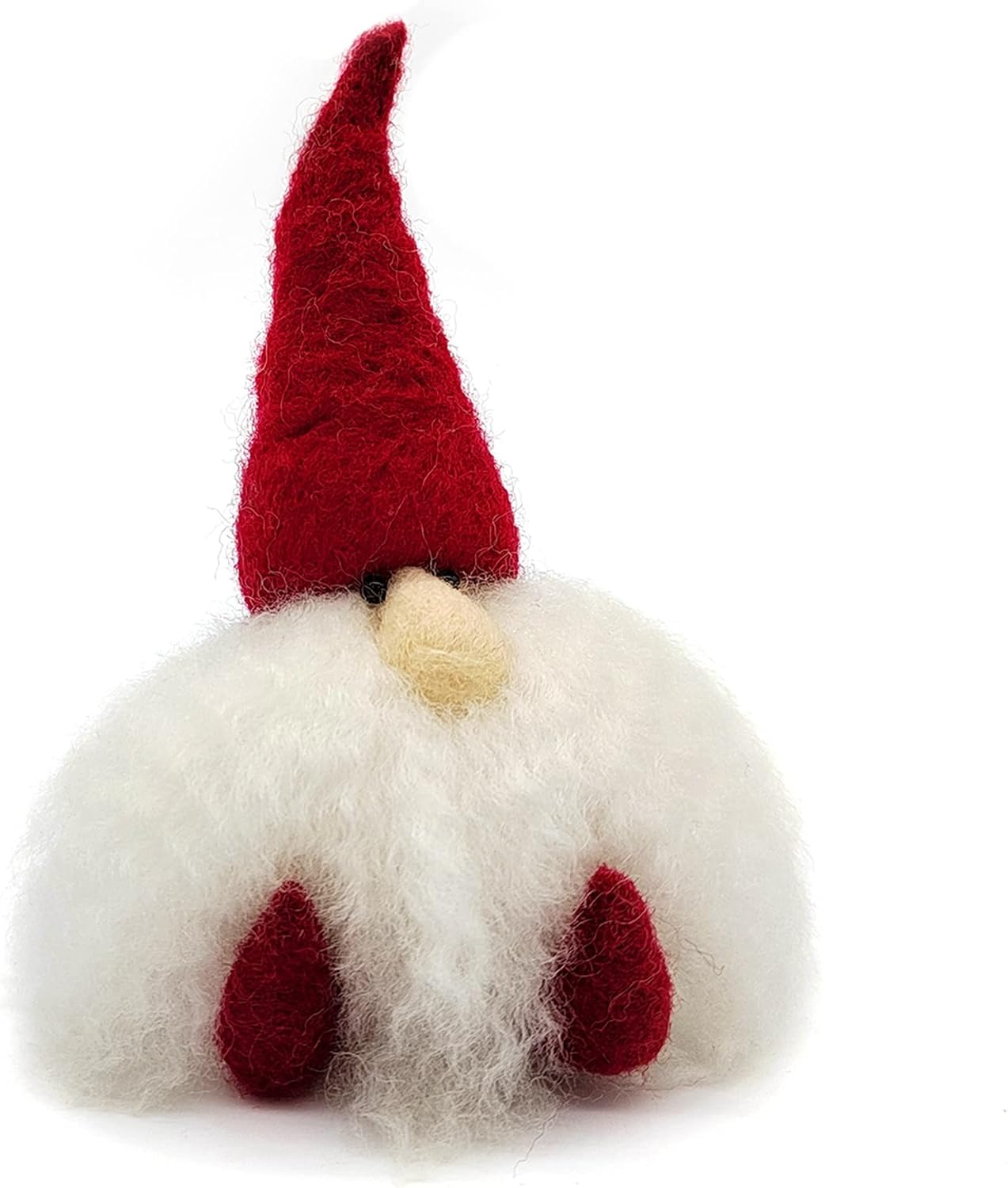 Red Gnome Felting Kit for Beginners 6 inch Gnomes Ornaments Kit Include Everything to Make - Friendly Instruction Gift for Mom, Gift for Wedding