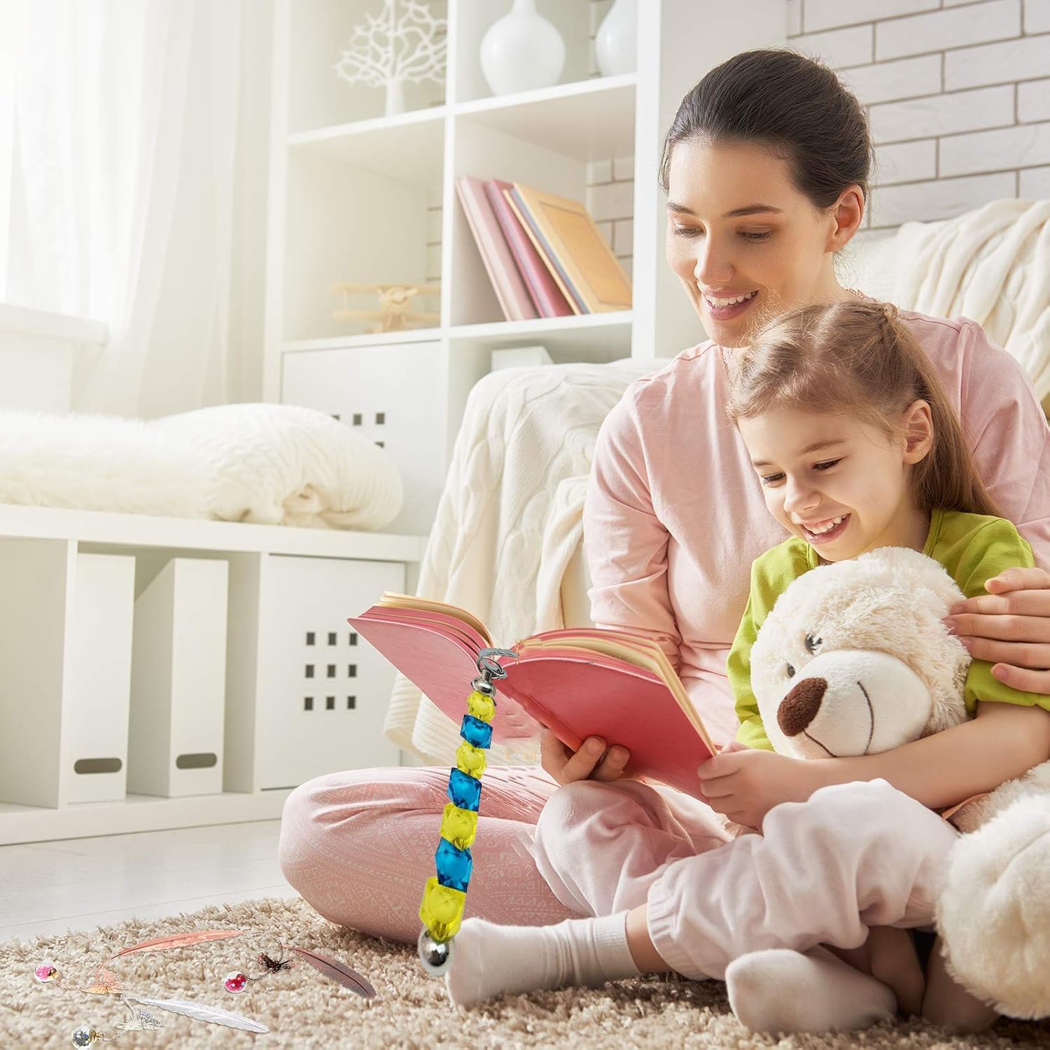 10 Packs Beadable Bookmarks with Blank Bar Bulk Metal DIY Bookmark for Beads Jewelry Pendants Charms Beading Marks Craft Book Lovers Office Supplies (Silver) - Image 2