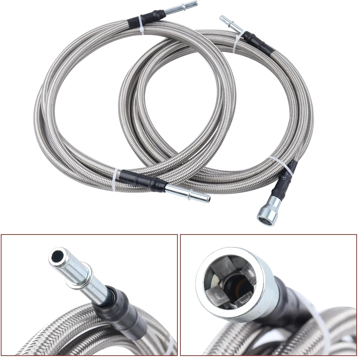 MUCO Stainless Fuel Lline kit 819-840 Flexible Braided Lines Stainless Steel for GMC Sierra/Chevy Silverado 1500 2500 3500 1999 2000 2001 2002 2003