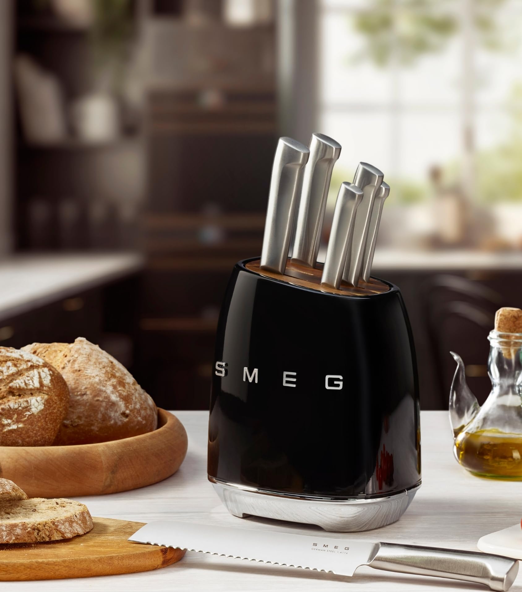 Smeg, Messerblock, KBSF02PB, Hellblau